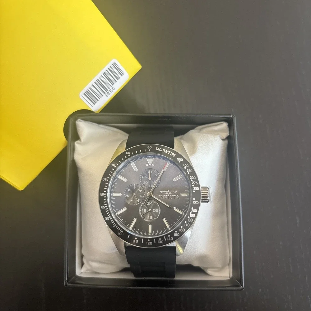 Invicta Aviator Men's Watch - 45mm, Black 47589 NEW